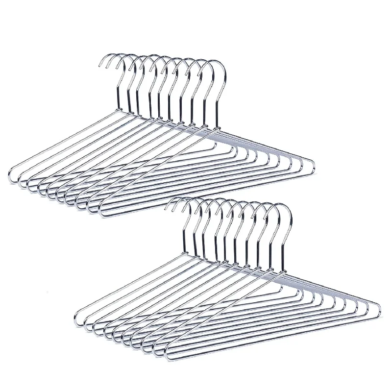 Heavy Duty Metal Shirt Coat Hangers 30 Pack, Stainless Steel Clothes Hanger With