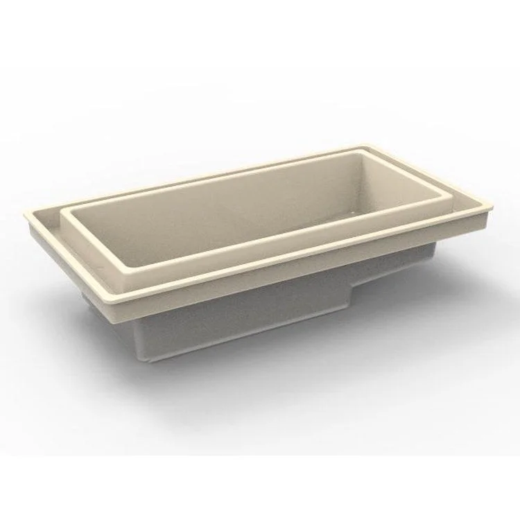 Air Tub Metro Collection Auburn Drop-In Biscuit Rectangle Hydroluxe SS 80 x 43 x 20 Inch