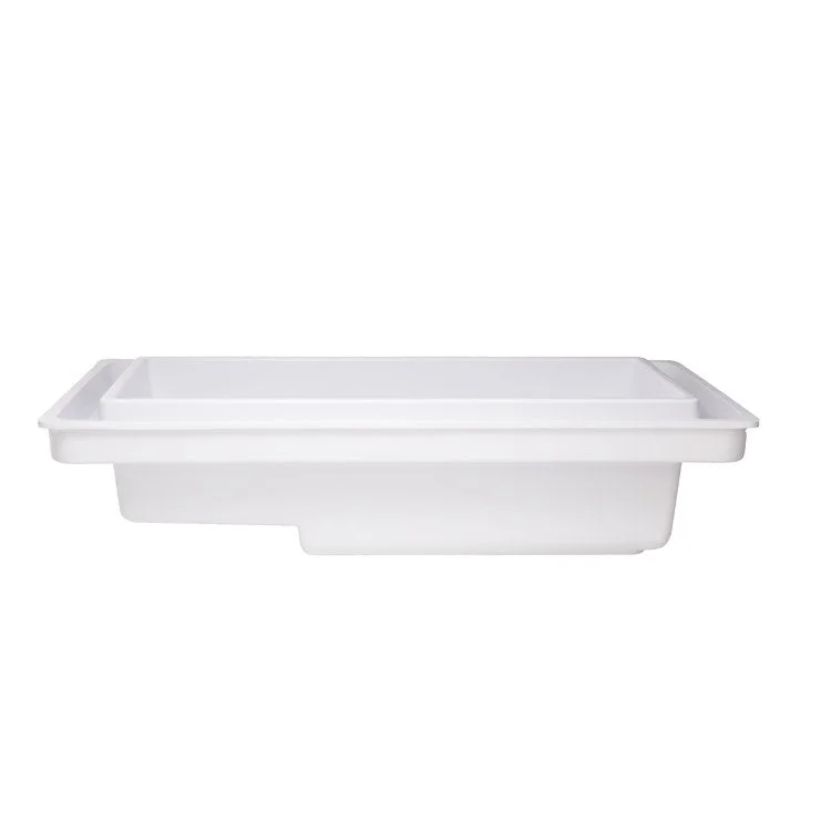 Air Tub Metro Collection Auburn Drop-In White Rectangle Hydroluxe SS 80 x 43 x 20 Inch