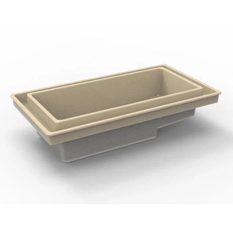 Air Tub Metro Collection Auburn Drop-In Almond Rectangle Hydroluxe SS 80 x 66 x 20 Inch