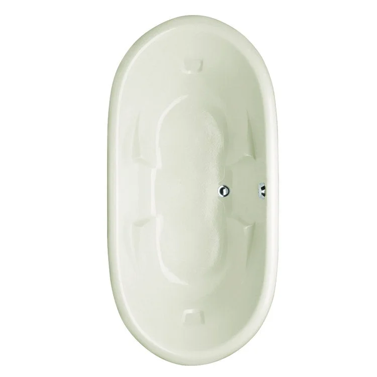 Air Tub Designer Collection Aimee Drop-In Biscuit Oval 6 Jet Acrylic 72 x 36 x 24 Inch