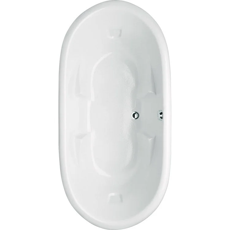 Air Tub Designer Collection Aimee Drop-In White Oval 6 Jet Acrylic 72 x 36 x 24 Inch