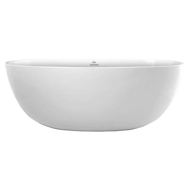 Air Tub Metro Collection Alamo Freestanding White Oval Hydroluxe SS 66 x 34 x 21 Inch