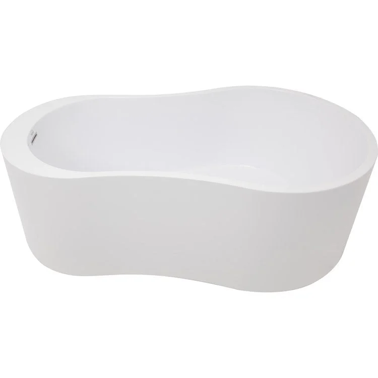 Air Tub Metro Collection Anaha Freestanding Almond Oval Hydroluxe SS 64 x 36 x 22 Inch