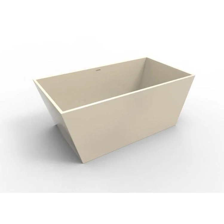 Air Tub Metro Collection Bellevue Freestanding Biscuit Rectangle Hydroluxe SS 60 x 32 x 24 Inch