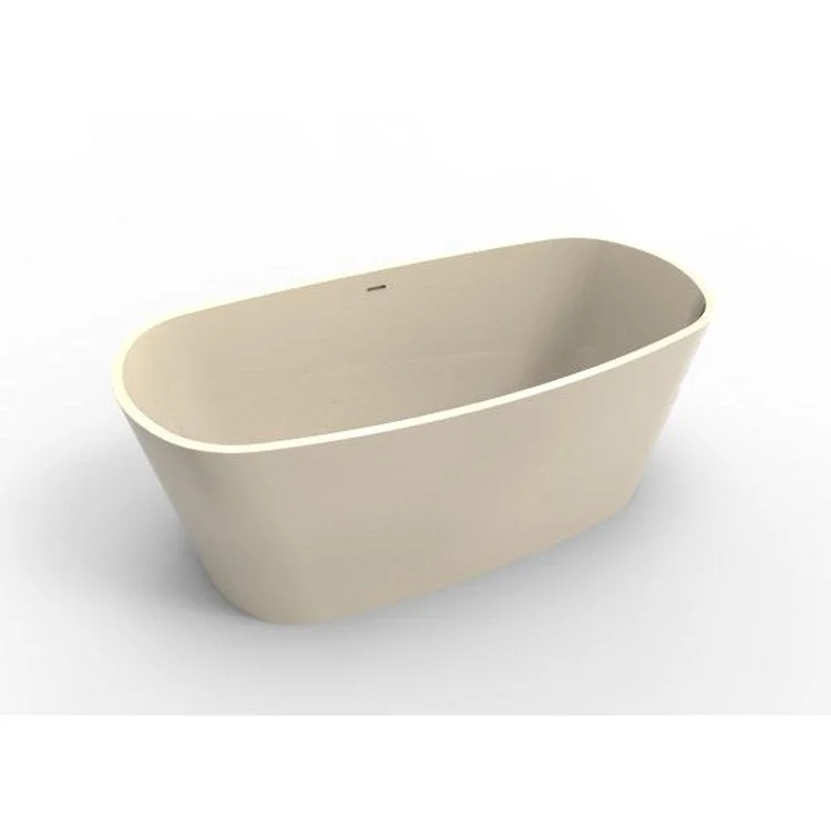 Air Tub Metro Collection Biscayne Freestanding Biscuit Oval Hydroluxe SS 64 x 31 x 25 Inch