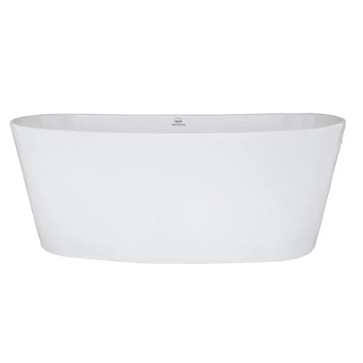 Air Tub Metro Collection Biscayne Freestanding White Oval Hydroluxe SS 64 x 31 x 25 Inch