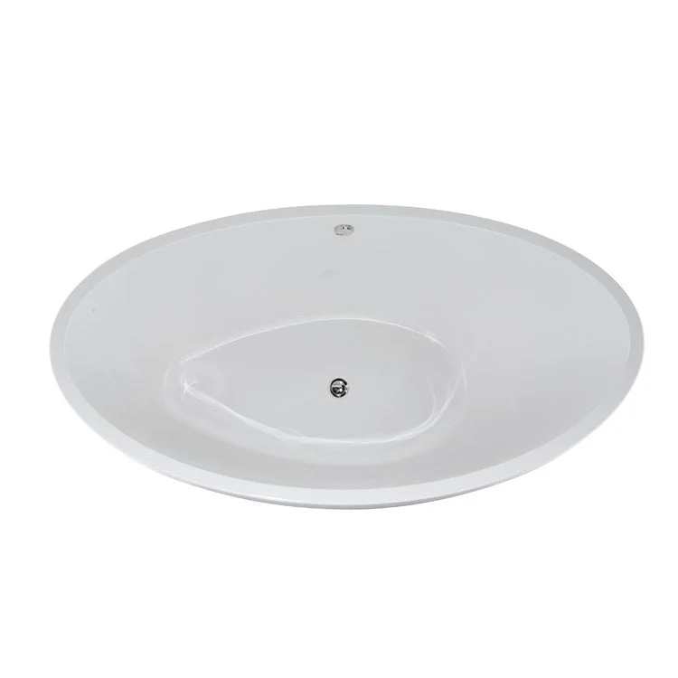 Air Tub Designer Collection Carli Drop-In White Oval 6 Jet Acrylic 66 x 36 x 25 Inch