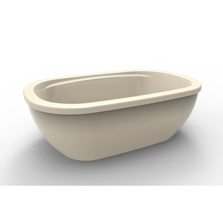 Air Tub Designer Collection Casey Freestanding Biscuit Oval Acrylic 60 x 38 x 19-1/2 Inch