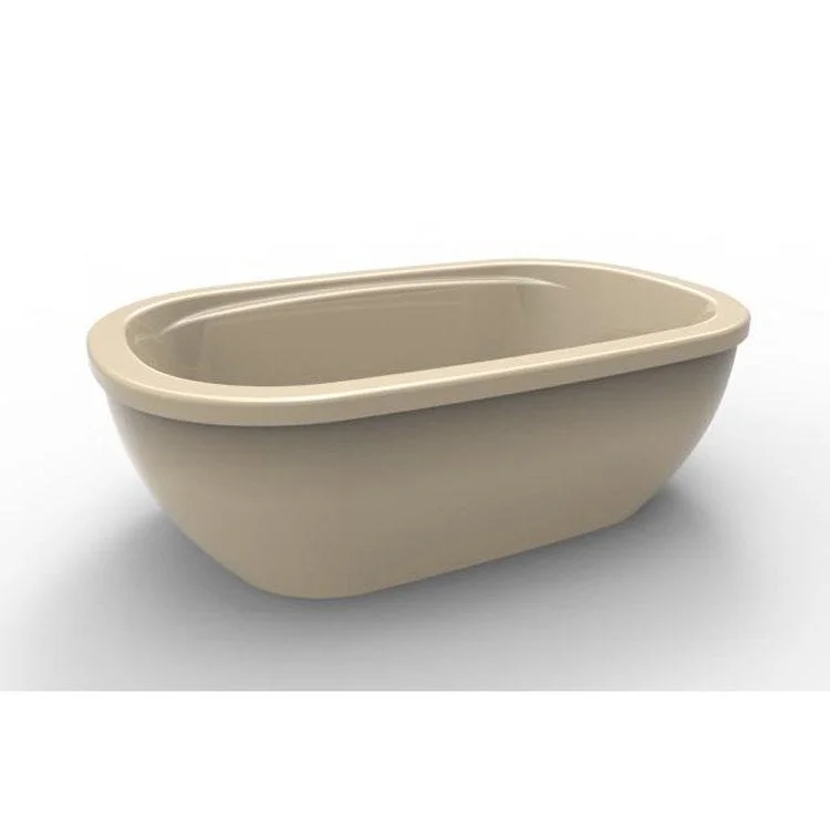 Air Tub Designer Collection Casey Freestanding Bone Oval Acrylic 60 x 38 x 19-1/2 Inch