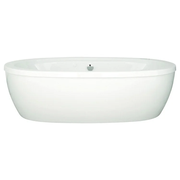 Air Tub Designer Collection Casey Freestanding White Oval Acrylic 60 x 38 x 19-1/2 Inch