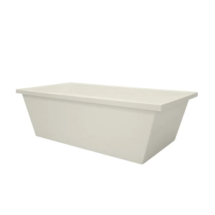 Air Tub Designer Collection Cheyenne Freestanding Biscuit Rectangle Acrylic 66 x 36 x 20-1/8 Inch