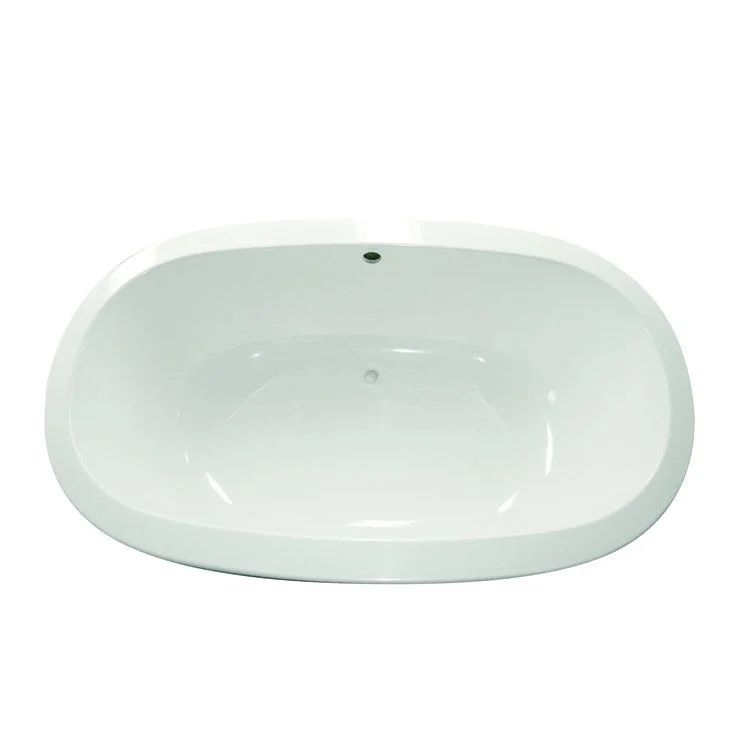 Air Tub Ston Collection Corazon Drop-In Almond Oval 6 Jet Hydroluxe SS 66 x 45 x 19 Inch