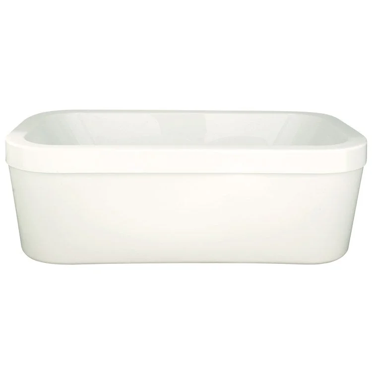 Air Tub Designer Collection Elizabeth Freestanding White Rectangle Acrylic 72 x 40 x 24 Inch