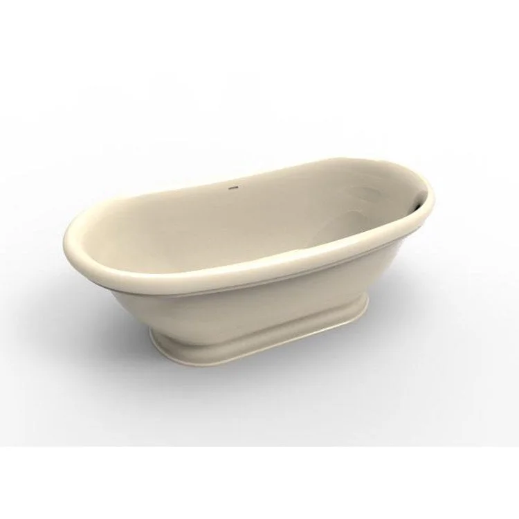 Air Tub Metro Collection Georgetown Freestanding Biscuit Oval Hydroluxe SS 69 x 35 x 24-3/4 Inch