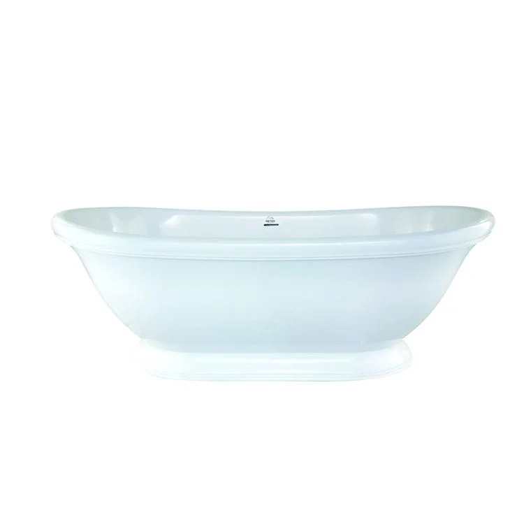 Air Tub Metro Collection Georgetown Freestanding White Oval Hydroluxe SS 69 x 35 x 24-3/4 Inch