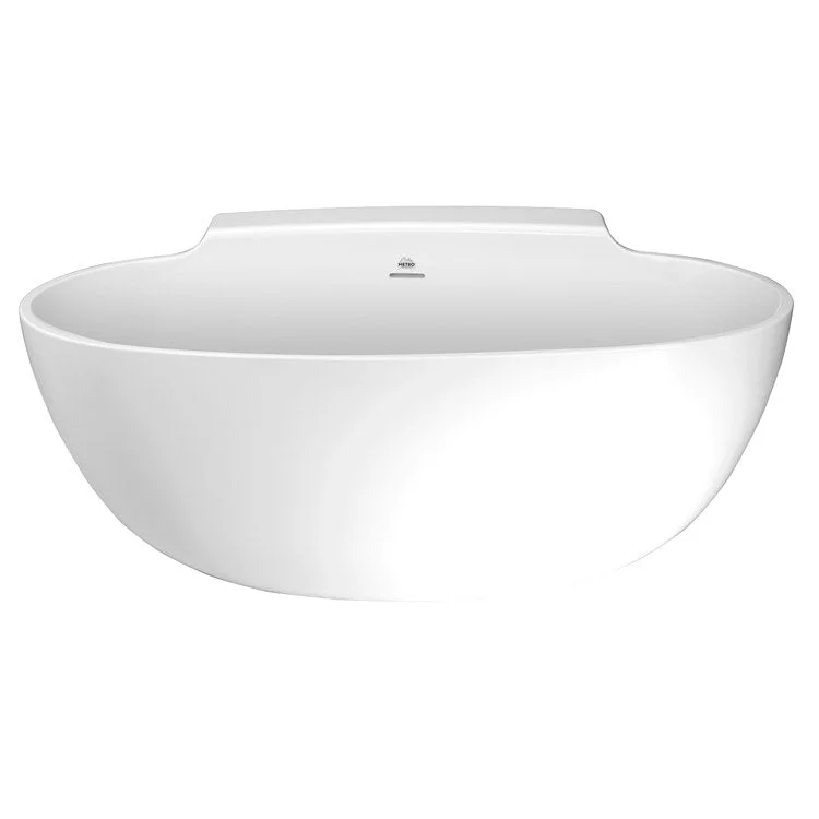 Air Tub Metro Collection Guthrie Freestanding White Oval Hydroluxe SS 58 x 36 x 24 Inch