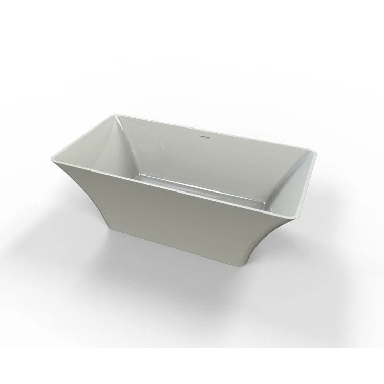 Air Tub Metro Collection Hyde Freestanding Biscuit Rectangle Hydroluxe SS 67-1/2 x 33-3/4 x 24 Inch