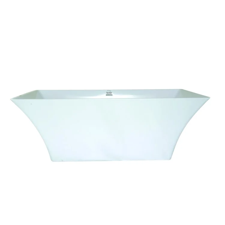 Air Tub Metro Collection Hyde Freestanding White Rectangle Hydroluxe SS 67-1/2 x 33-3/4 x 24 Inch