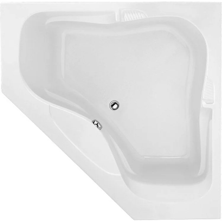 Air Tub Designer Collection Lara Drop-In White Corner 6 Jet Acrylic 60 x 60 x 18-1/2 Inch