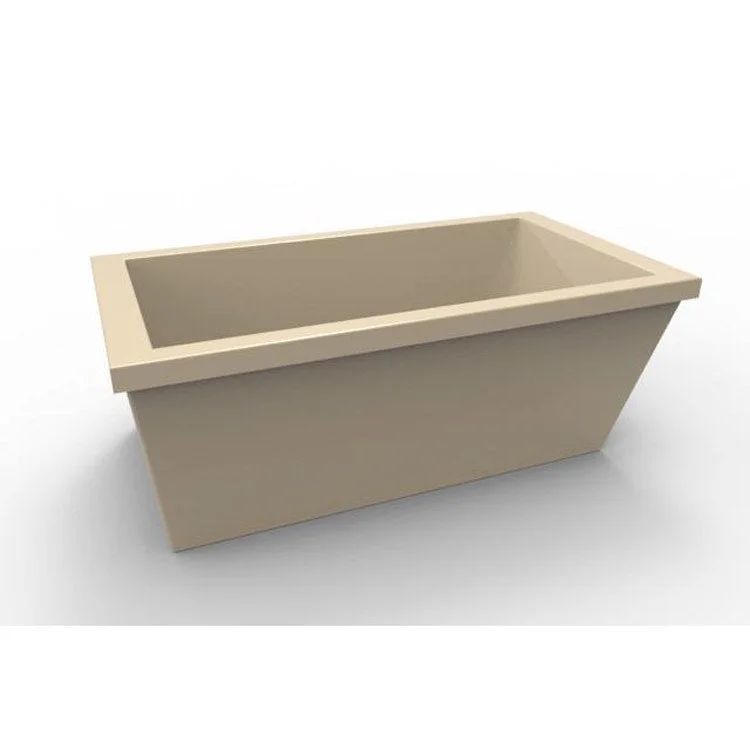 Air Tub Designer Collection Lexie Freestanding Bone Rectangle Acrylic 66 x 36 x 23-1/2 Inch