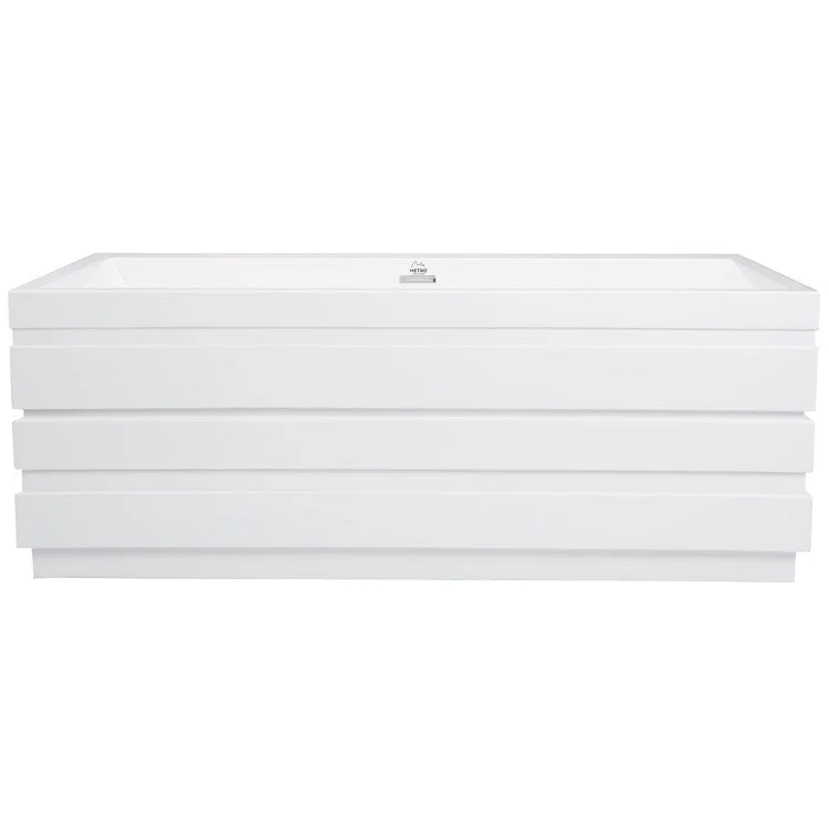 Air Tub Metro Collection Manhattan Freestanding White Rectangle Hydroluxe SS 64 x 36 x 24 Inch