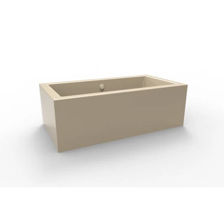 Air Tub Designer Collection Chagall Freestanding Bone Rectangle Acrylic 72 x 38 x 24 Inch