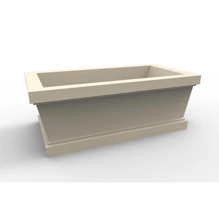 Air Tub Designer Collection Da Vinci Freestanding Biscuit Rectangle Acrylic 70 x 36 x 25 Inch