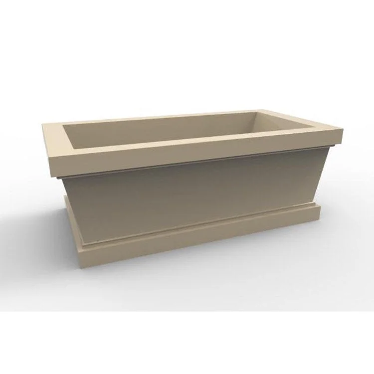 Air Tub Designer Collection Da Vinci Freestanding Bone Rectangle Acrylic 70 x 36 x 25 Inch