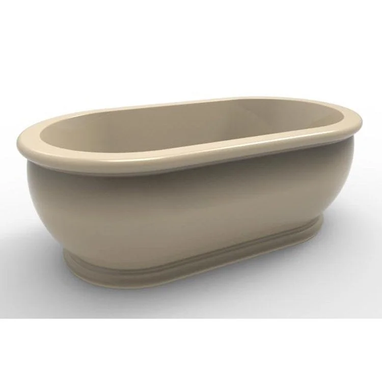 Air Tub Designer Collection Domingo Freestanding Bone Oval Acrylic 66 x 36 x 24 Inch