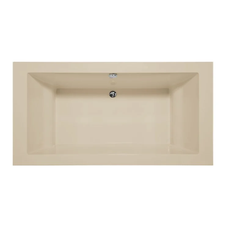 Air Tub Designer Collection Mellenie Drop-In Bone Rectangle 6 Jet Acrylic 70 x 36 x 22-1/2 Inch