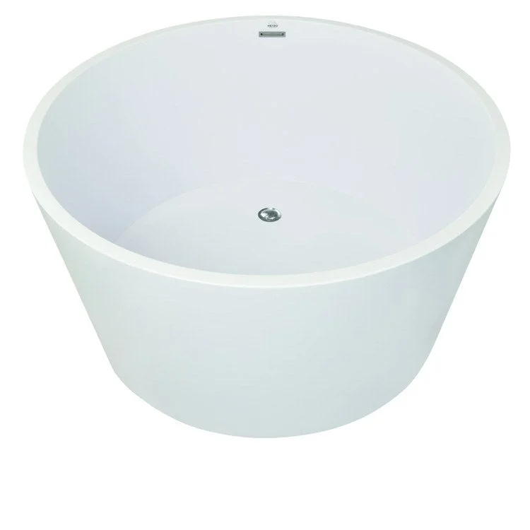 Air Tub Metro Collection Mizu Freestanding Almond Round Hydroluxe SS 52 x 52 x 27 Inch