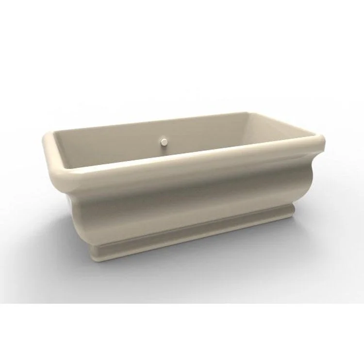 Air Tub Designer Collection Michelangelo Freestanding Biscuit Rectangle Acrylic 66 x 36 x 23 Inch