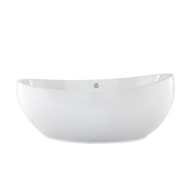 Air Tub Designer Collection Picasso Freestanding White Oval Acrylic 66 x 36 x 27 Inch