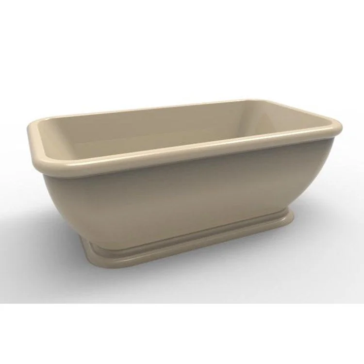 Air Tub Designer Collection Rockwell Freestanding Bone Rectangle Acrylic 70 x 36 x 24 Inch