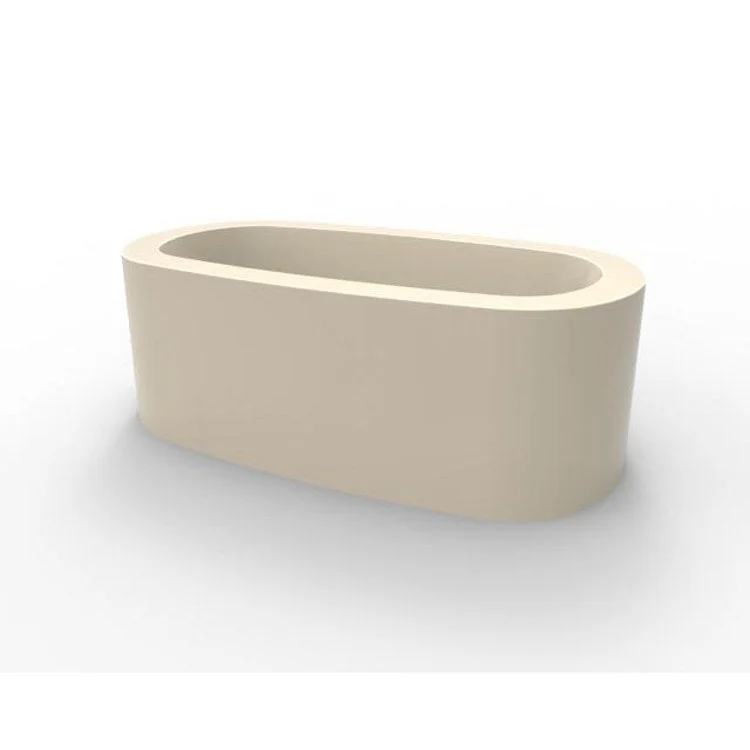 Air Tub Designer Collection Rodin Freestanding Biscuit Oval Acrylic 72 x 38 x 25 Inch