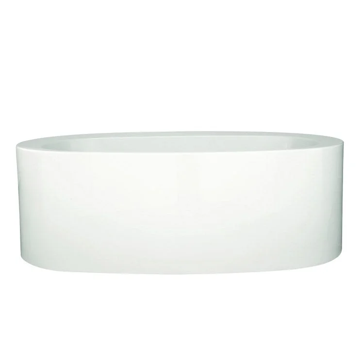 Air Tub Designer Collection Rodin Freestanding White Oval Acrylic 72 x 38 x 25 Inch