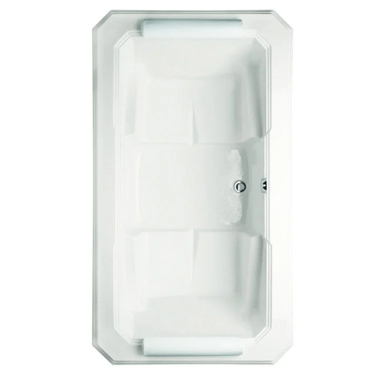 Air Tub Designer Collection Mystique Drop-In White Rectangle 10 Jet Acrylic 77-1/2 x 43-3/4 x 22-1/4 Inch