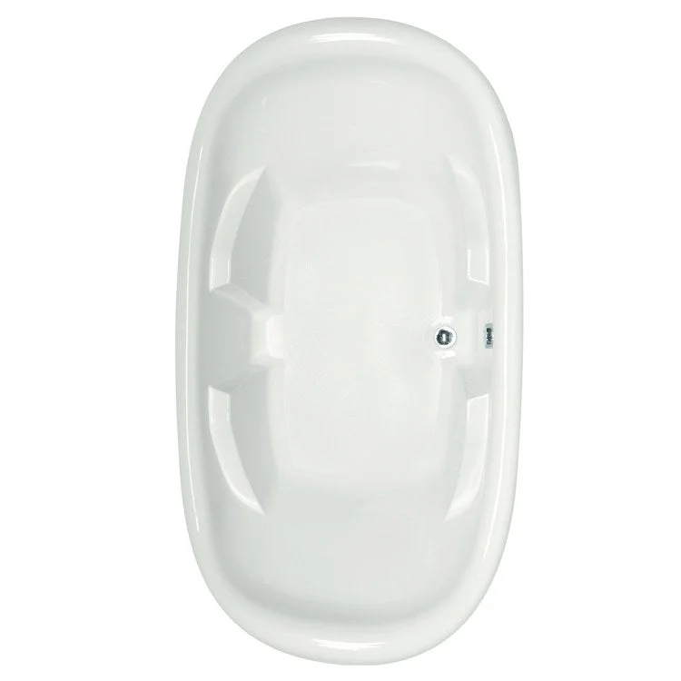 Air Tub Designer Collection Natalie Drop-In White Oval 8 Jet Acrylic 78 x 44 x 24 Inch