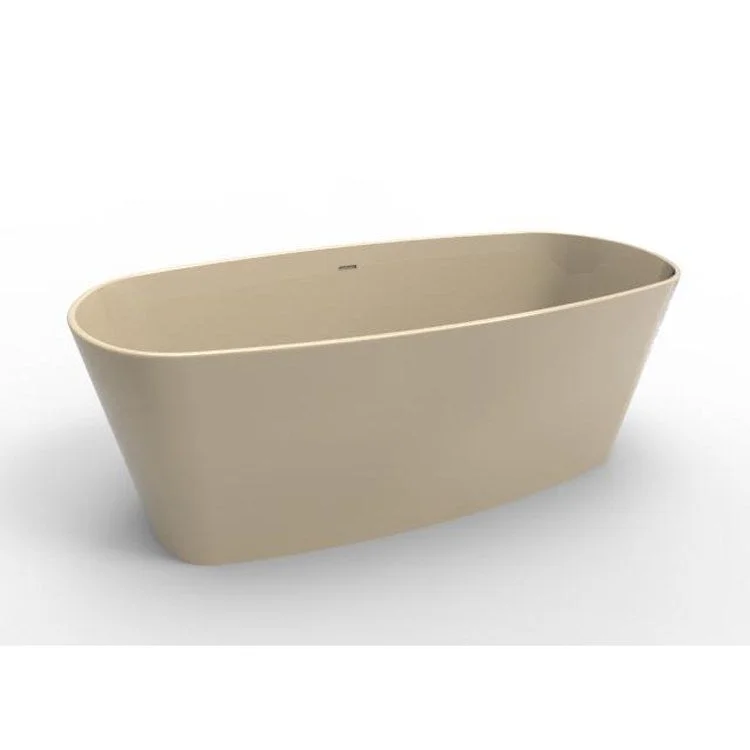 Air Tub Metro Collection Newbury Freestanding Almond Oval Hydroluxe SS 66 x 31 x 24-1/2 Inch