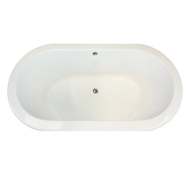 Air Tub Designer Collection Palmer Drop-In White Oval 8 Jet Acrylic 66 x 36 x 22 Inch