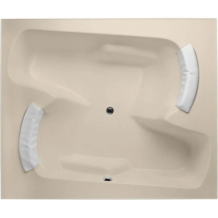 Air Tub Designer Collection Penthouse Drop-In Almond Rectangle 8 Jet Gelcoat 72 x 59-3/4 x 20 Inch