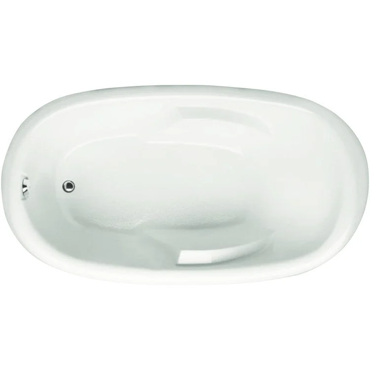 Air Tub Ston Collection Quartz Drop-In Biscuit Oval Hydroluxe SS 63 x 33 x 22-1/2 Inch