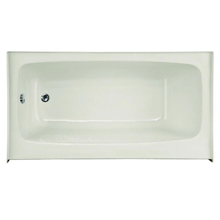 Air Tub Studio Collection Regan Skirt and Flange Left Drain Biscuit Rectangle 6 Jet Acrylic 54 x 36 x 17 Inch