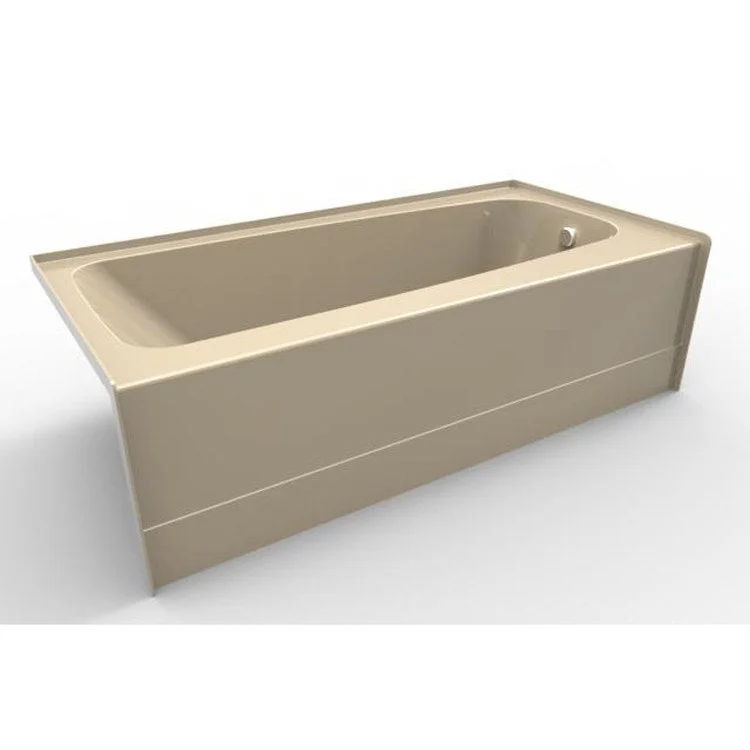 Air Tub Studio Collection Regan Skirt and Flange Left Drain Bone Rectangle 6 Jet Acrylic 54 x 36 x 17 Inch