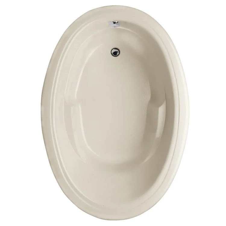 Air Tub Designer Collection Riley Drop-In Bone Oval 6 Jet Acrylic 60 x 41-1/2 x 20 Inch