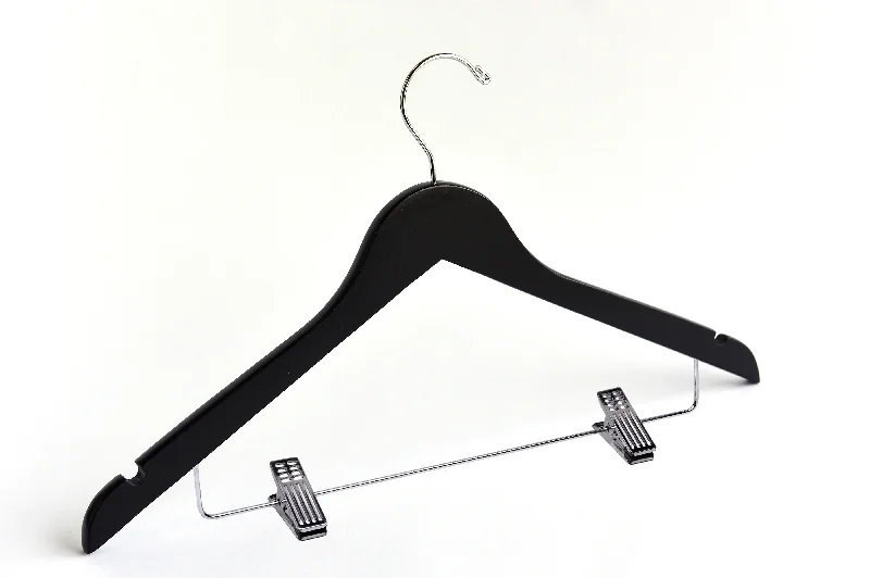 Matte Black Wooden Combination Hangers