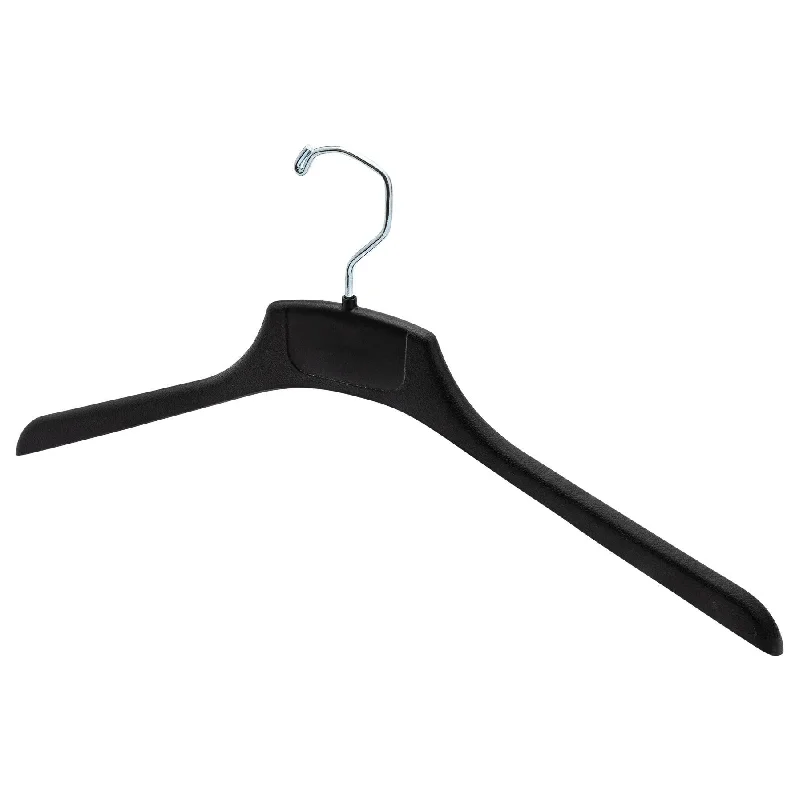 Black Plastic Coat Hanger - 45cm X 1.4mm Thick - (Sold in Bundles of 25/50/100)