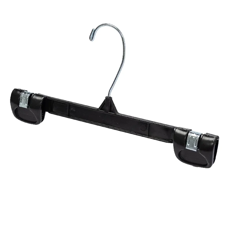 Black Plastic Gripper Clothes Hanger - 25cm -(Sold in Bundles of 25/50/100)