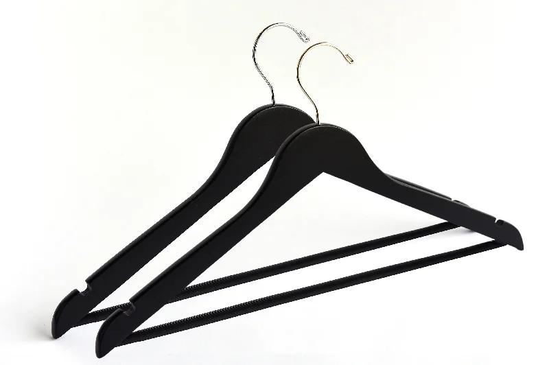 Matte Black Wooden Suit Hangers